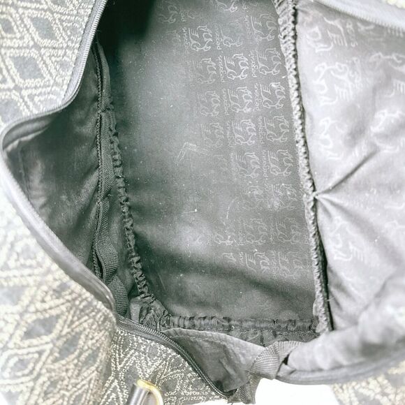 Vintage Pegasus Canvas Dome Top Diamond Pattern Train Case Cabin Bag - Picture 6 of 10